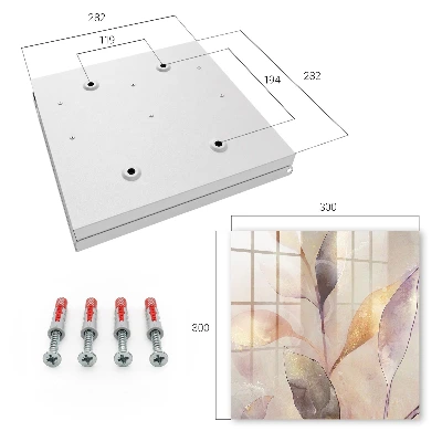 Pastel leaves Key cabinet