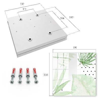 Green leaves Key box for wall