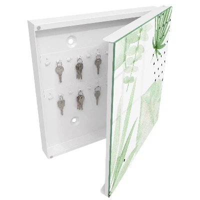 Green leaves Key box for wall