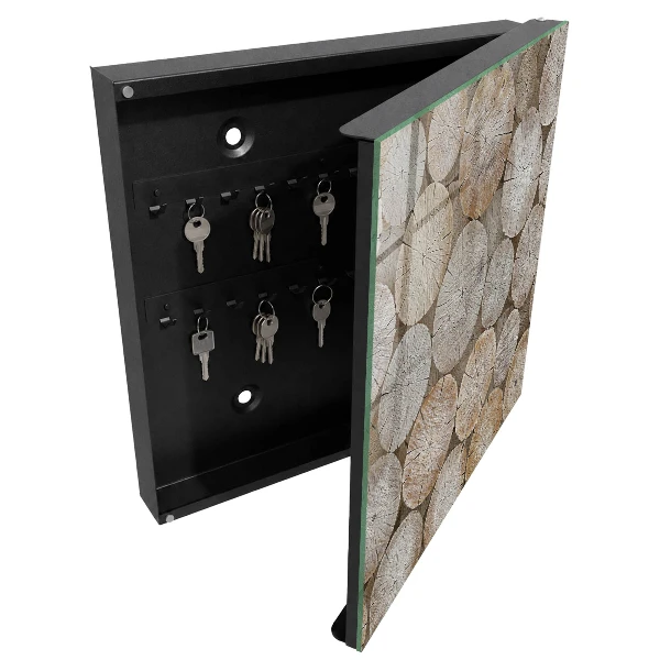 Wood circles Wall mounted key box