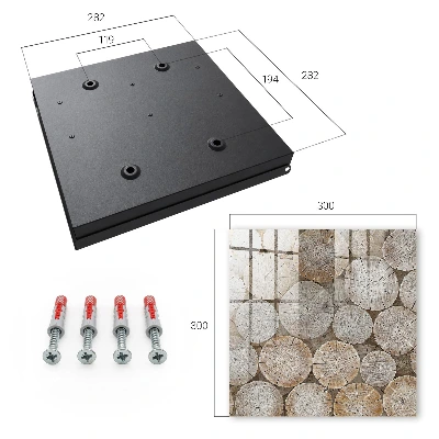 Wood circles Wall mounted key box