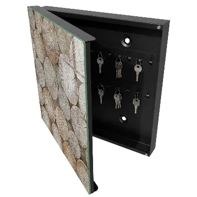 Wood circles Wall mounted key box