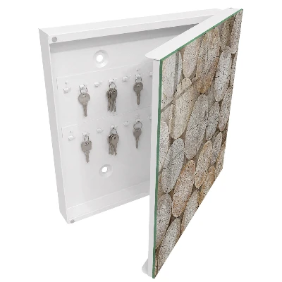 Wood circles Wall mounted key box