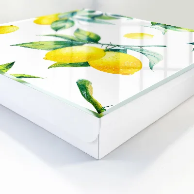 Watercolor lemons Key box for wall