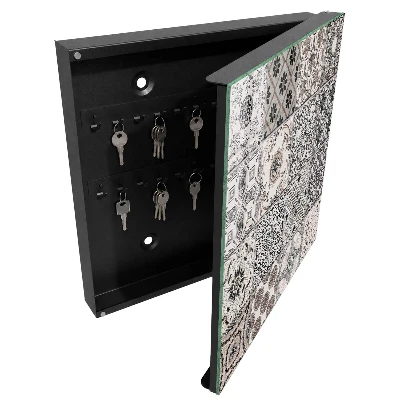 Key cabinet with stylish tiles