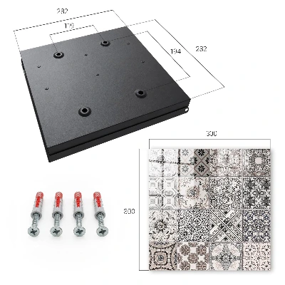 Key cabinet with stylish tiles