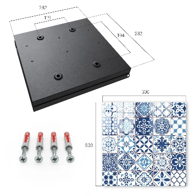 Blue tiles Wall mounted key box