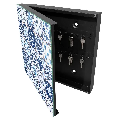 Blue tiles Wall mounted key box