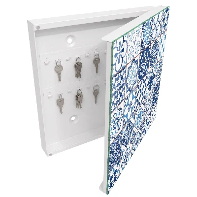 Blue tiles Wall mounted key box