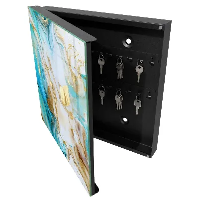 Turquoise patterns Key cabinet