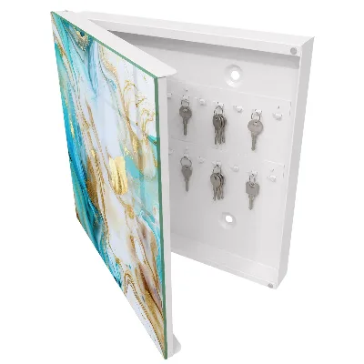 Turquoise patterns Key cabinet