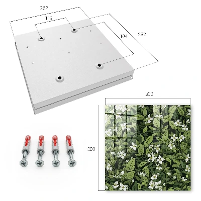 Plant motif Key box for wall
