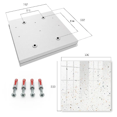 Light terrazzo Key cabinet