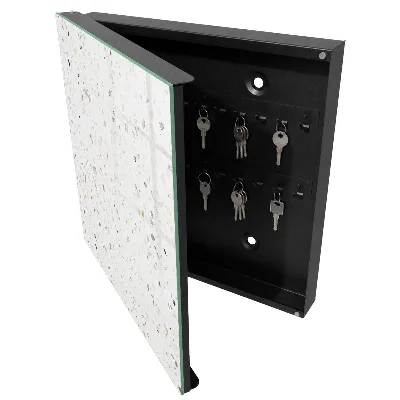 Light terrazzo Key cabinet