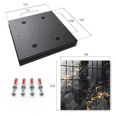 Black marble Key box for wall