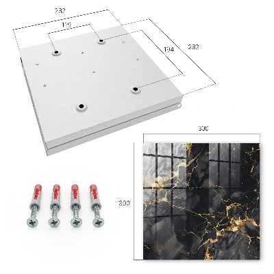Black marble Key box for wall