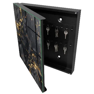 Black marble Key box for wall