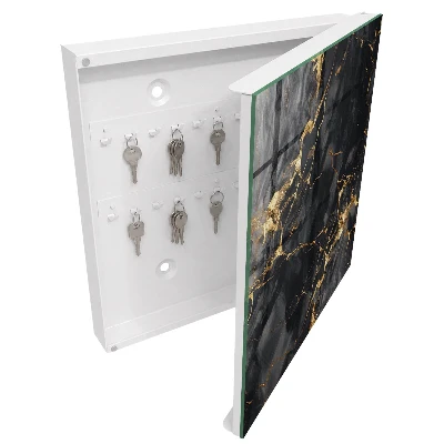 Black marble Key box for wall