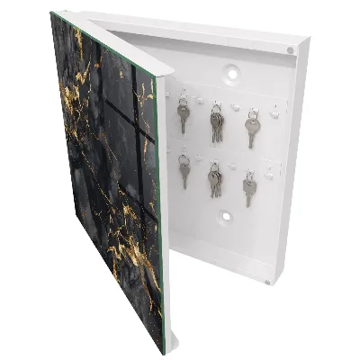 Black marble Key box for wall
