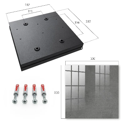 Wall mounted key box grey texture