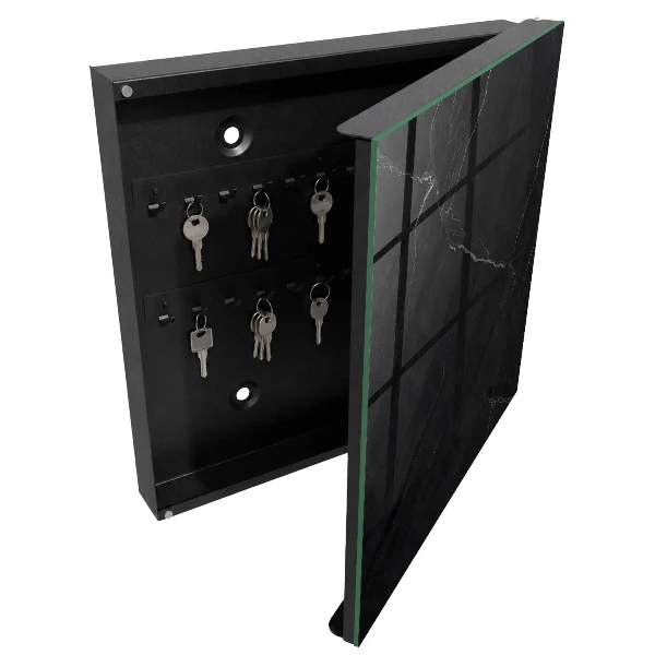 Marble black Key box for wall