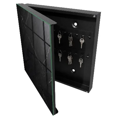 Marble black Key box for wall