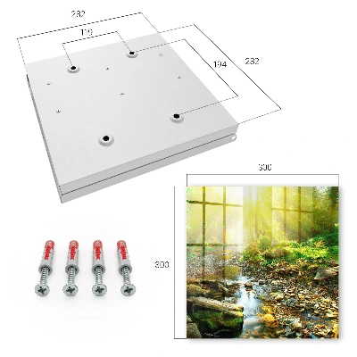 Forest stream Key box for wall