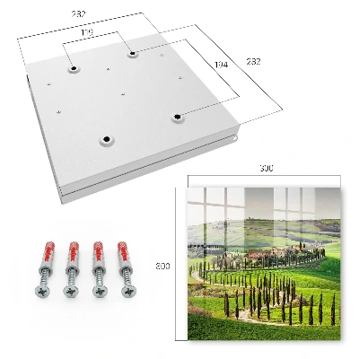 Tuscan landscape Wall mounted key box