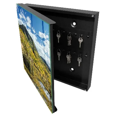 Autumn landscape Key box for wall