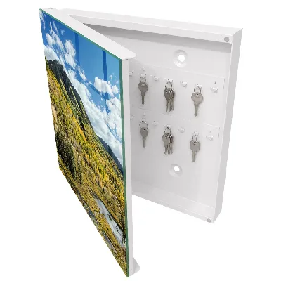 Autumn landscape Key box for wall