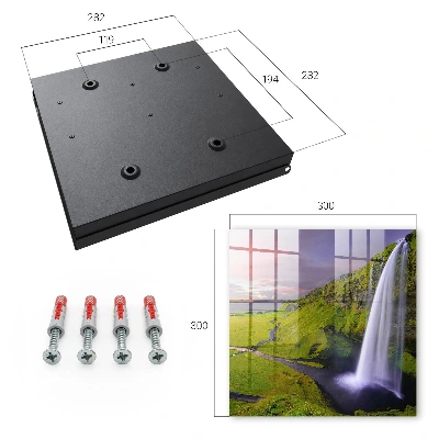 Mountain waterfall Key box for wall