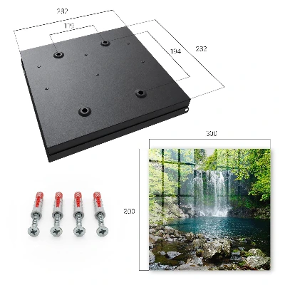Natural waterfall Key box for wall