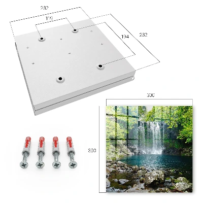 Natural waterfall Key box for wall