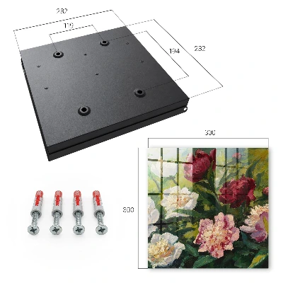 Colorful flowers Key cabinet