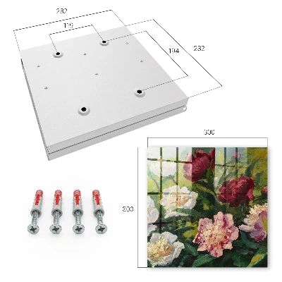 Colorful flowers Key cabinet