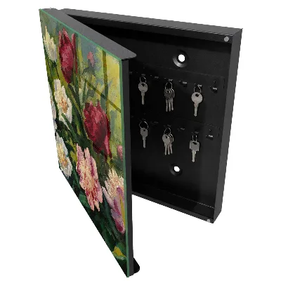Colorful flowers Key cabinet