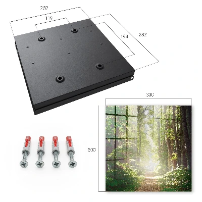 Forest landscape Key box for wall