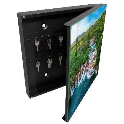 Nature waterfalls Key box for wall