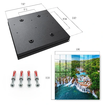 Nature waterfalls Key box for wall