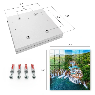 Nature waterfalls Key box for wall