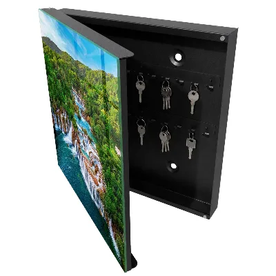 Nature waterfalls Key box for wall