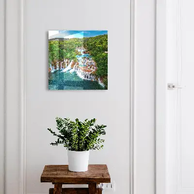 Nature waterfalls Key box for wall