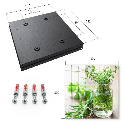Green herbs Key box for wall