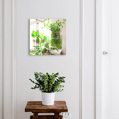 Green herbs Key box for wall