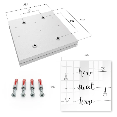 Home sweet home Key box for wall