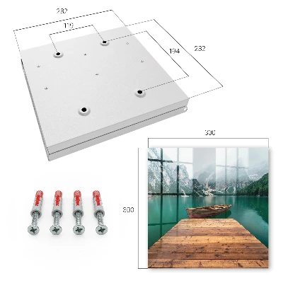 Mountain lake Wall mounted key box