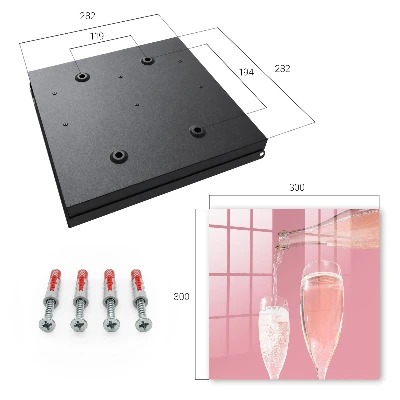Champagne glasses Wall mounted key box