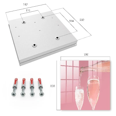 Champagne glasses Wall mounted key box