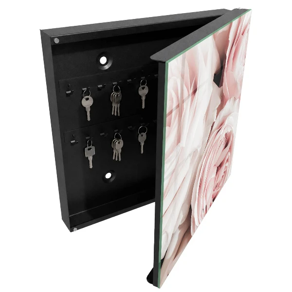 Pastel roses Key box for wall