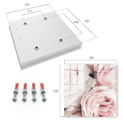 Pastel roses Key box for wall